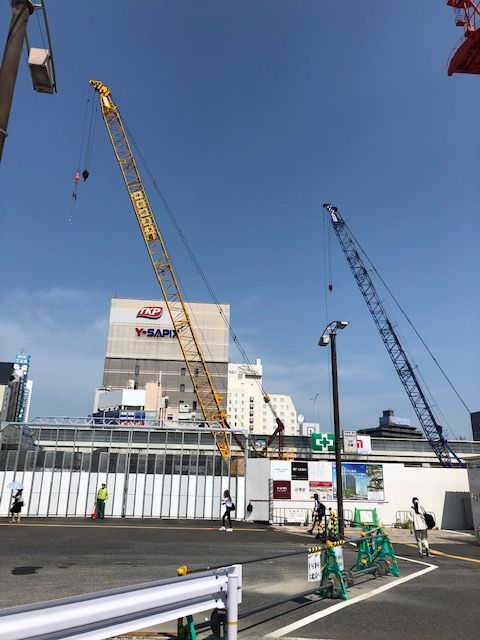 広島駅建設様子