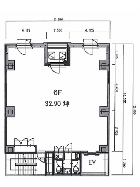 八丁堀鈴らん通り基準階間取り図
