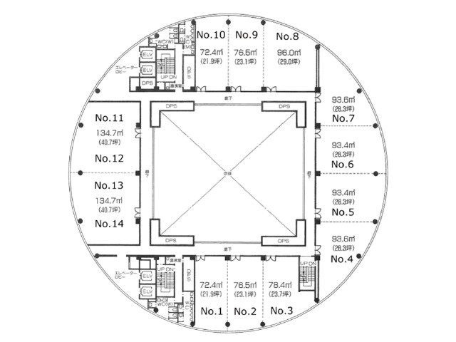 岡山シンフォニービル基準階間取り図.jpg