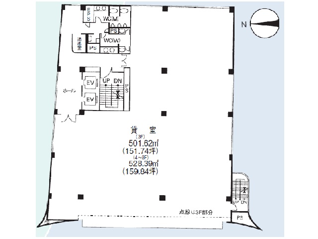 コスモ金杉橋基準階間取り図.jpg