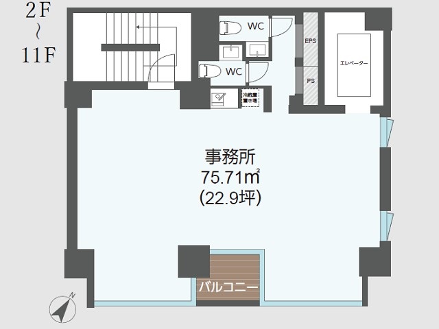 （仮称）ビーロット博多駅前3丁目ビル基準階間取り図.jpg