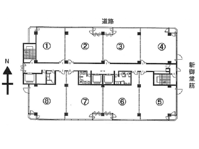 新大阪第27松屋ビル基準階間取り図.png