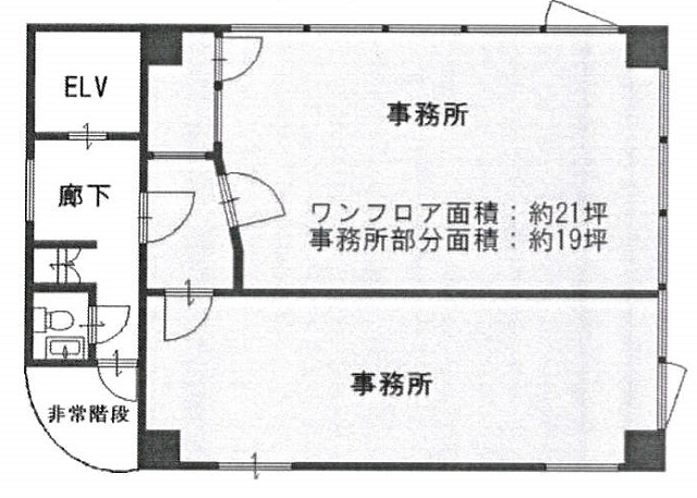 クリエイト上町ビル 4F21.04T 基準階間取り図.jpg