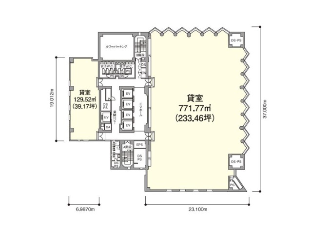 御堂筋MIDビル　基準階間取り図.jpg