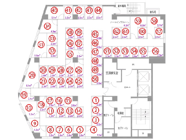 イーオフィスAKIBA５番館（東自機ビル）基準階間取り図.jpg