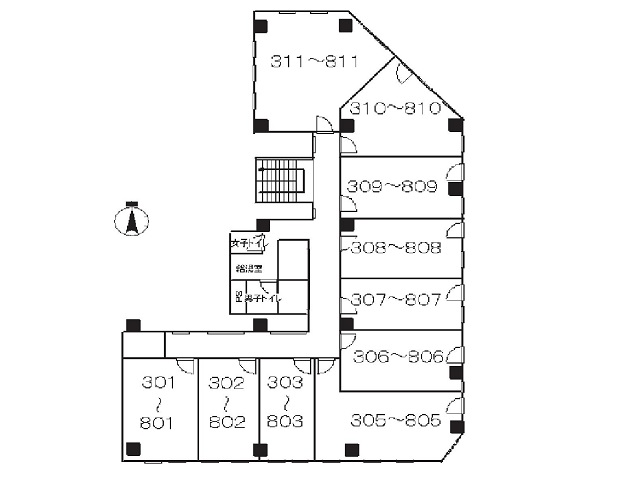 第2新大阪ビル　基準階間取り図.jpg