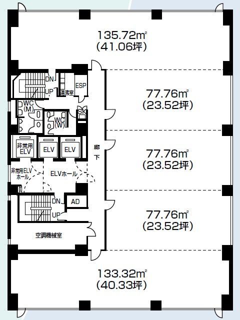 岡山第一生命ビルディング基準階間取り図.jpg