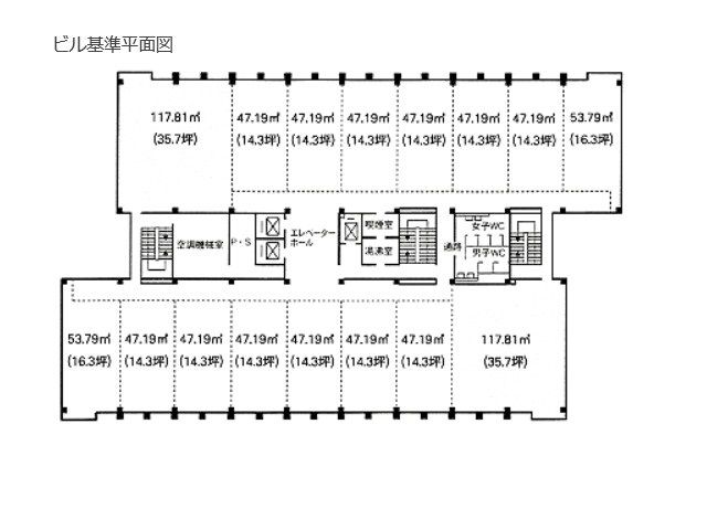 福山商工会議所ビル基準階間取り図.jpg