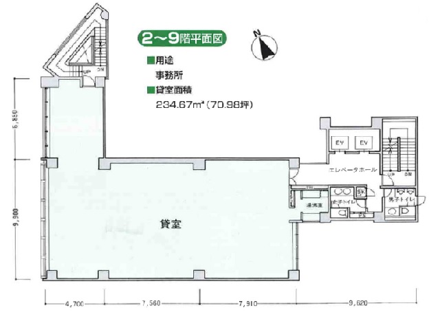 SANKI芝金杉橋ビル基準階間取り図.jpg