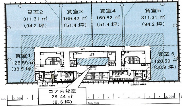 ダイビル本館　16~22F 基準階間取り図.jpg