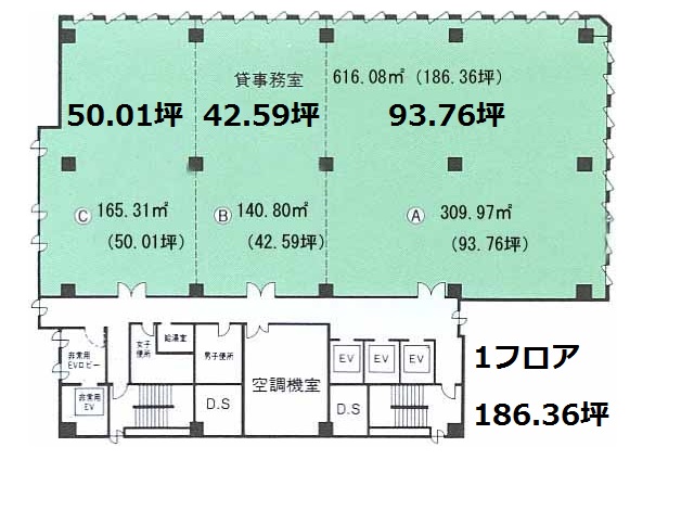 太陽生命難波ビル基準階間取り図.jpg