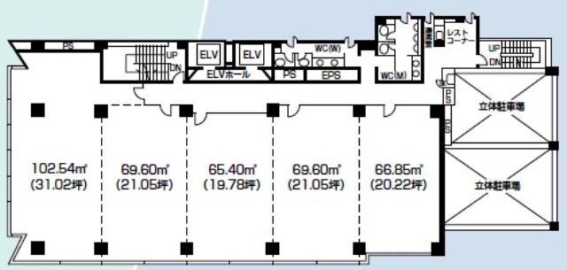 松江駅前第一生命ビル基準階間取り図.jpg