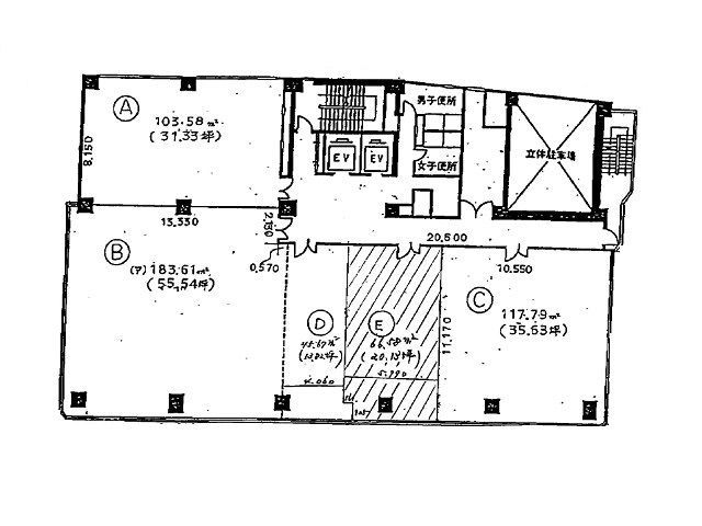 セントラル田町ビル基準階間取り図.jpg