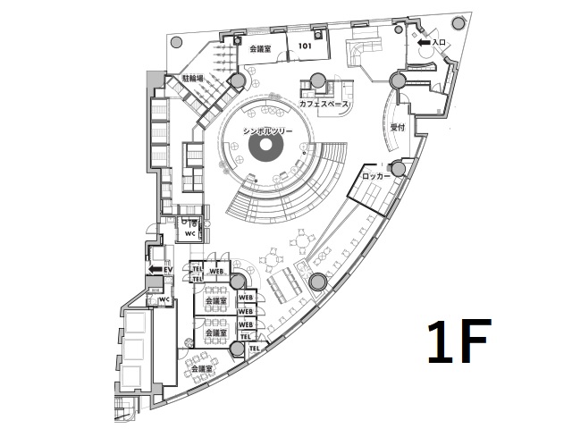 WORKING PARK EN（リビエラ南青山ビル）1F館内.jpg