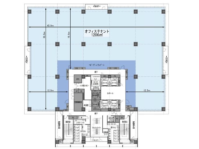 ゆがふBizタワー浦添港川ビル基準階間取り図.jpg