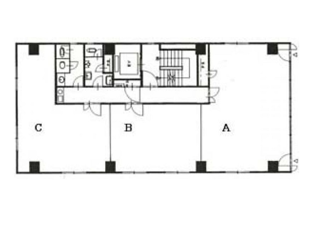 藤原ビル（南森町）　基準階間取り図.jpg