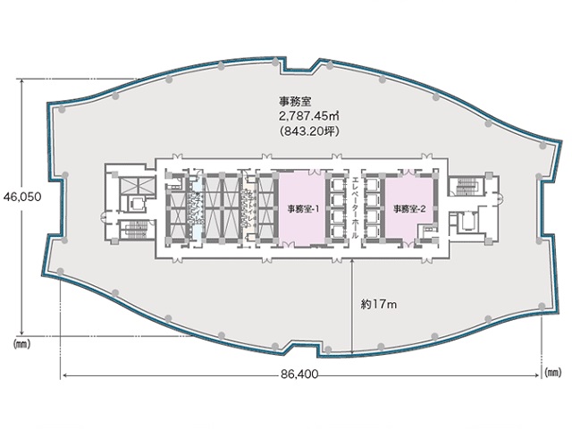 汐留シティセンター基準階間取り図.jpg