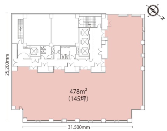 ニッセイ那覇センター基準階間取り図.jpg