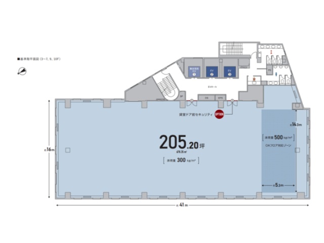 住友不動産上野ビル6号館基準階間取り図.jpg