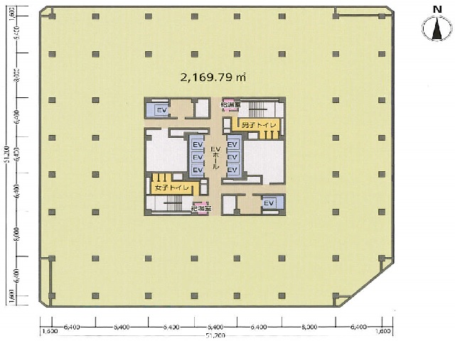 信濃橋三井ビル　基準階間取り図.jpg