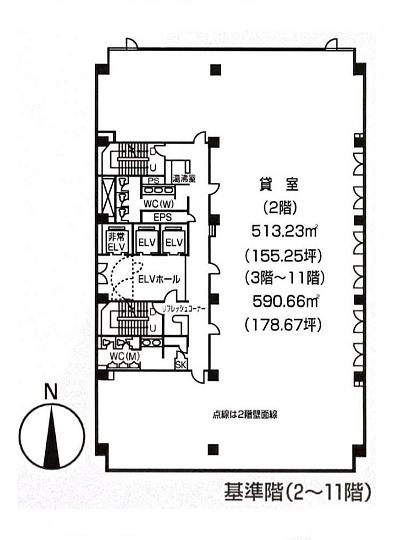 仙台本町ホンマ基準階間取り図.jpg