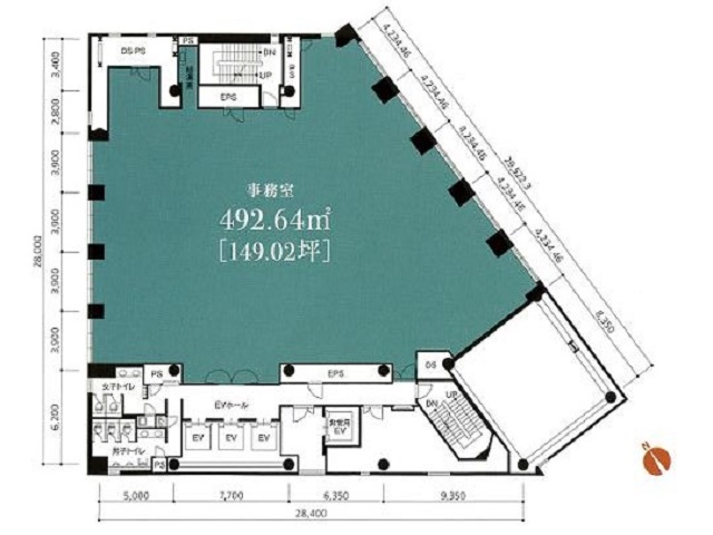 ルオーゴ汐留基準階間取り図.jpg