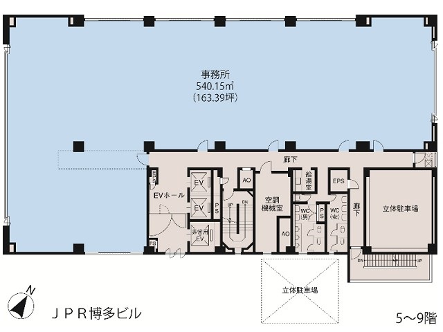 JPR博多ビル基準階間取り図.jpg