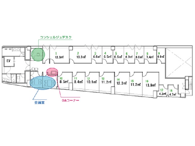 箱崎インキュベーションセンター（FtFビル）2F基準階間取り図.jpg