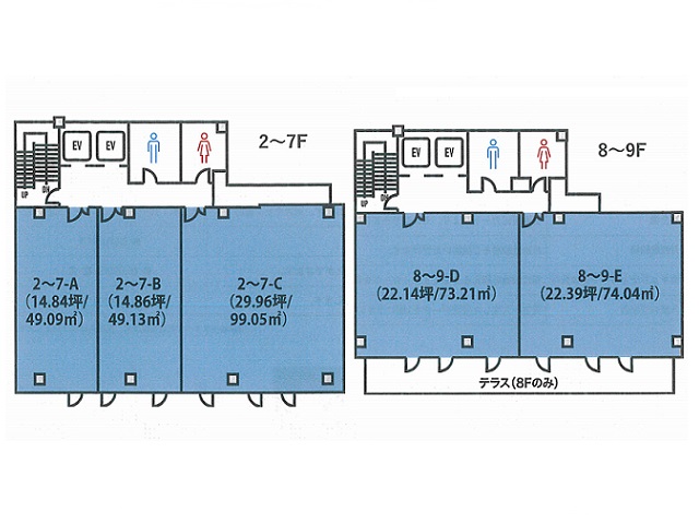 クロスオフィス渋谷メディオ基準階間取り図.jpg