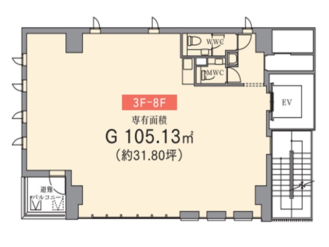 （仮称）北海道文化放送銀座ビル建替計画 31.80T 基準階間取り図.jpg