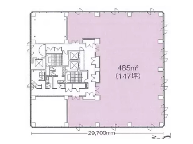 ニッセイ和歌山ビル基準階間取り図.jpg