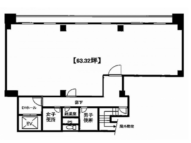 新日本南森町ビル　基準階間取り図.jpg