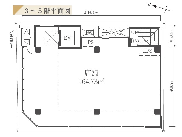 福岡天神西通りプロジェクト3-5F基準階間取り図.jpg