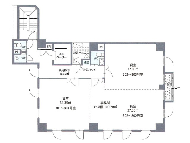 スクエアオフィス名駅基準階間取り図.jpg