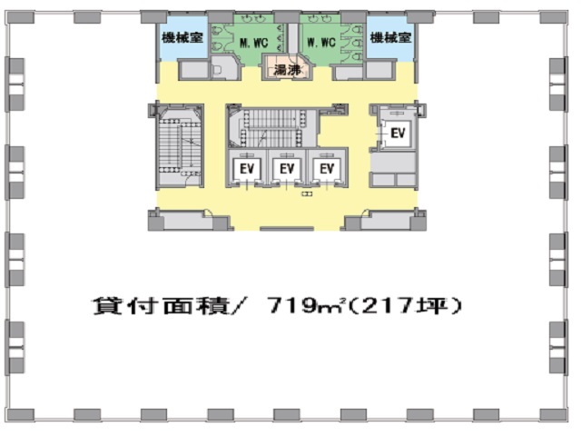 京阪神淀屋橋ビル基準階間取り図.jpg