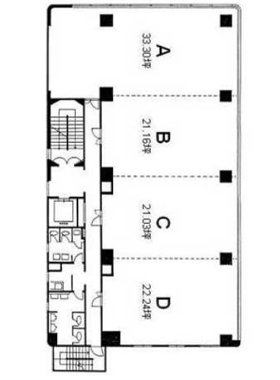 KOSCO四日市西浦ビル基準階間取り図.jpg