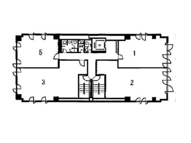 肥後橋ビル3号館　基準階間取り図.jpg