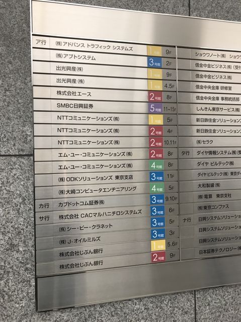 東京ダイヤ5号館テナント板1.JPG