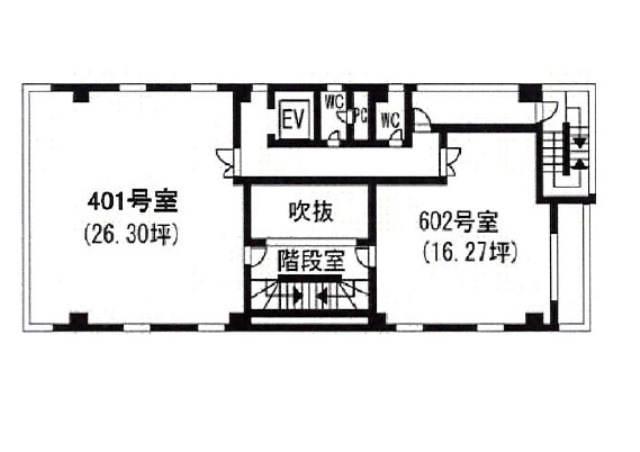 プラッツ天神ビル基準階間取り図.jpg