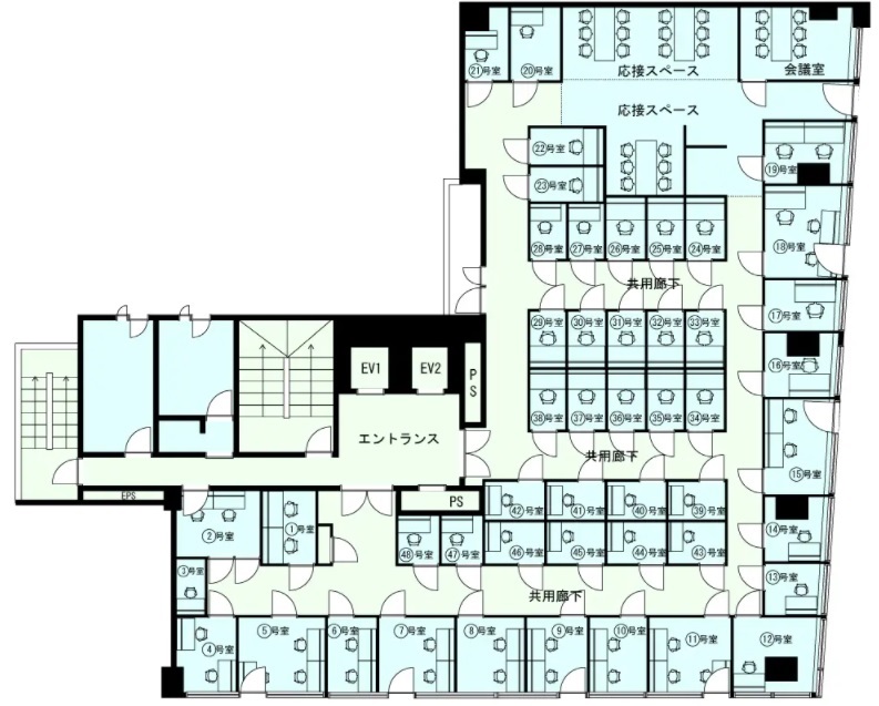 BIZcomfort浅草橋（イトーピア清洲橋通ビル）5F基準階間取り図.jpg