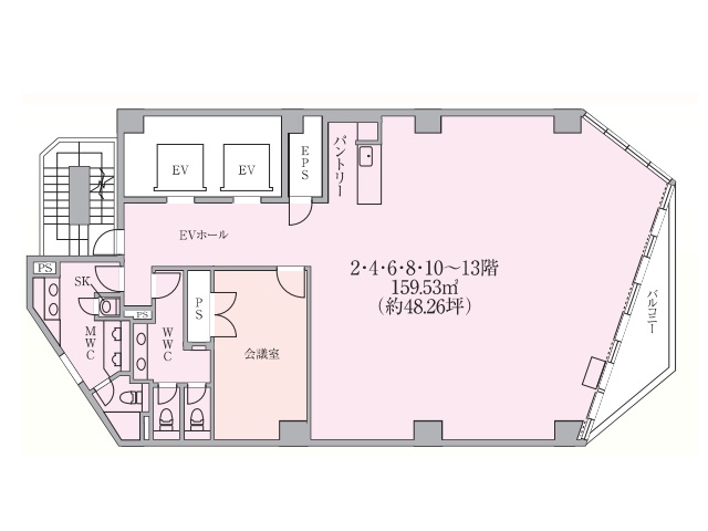 CIRCLES神田小川町基準階間取り図.jpg