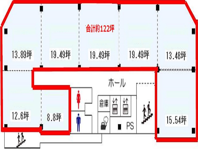 大阪産業ビル　基準階間取り図.jpg