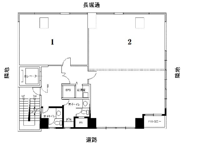 長堀橋第25松屋ビル基準階間取り図.jpg
