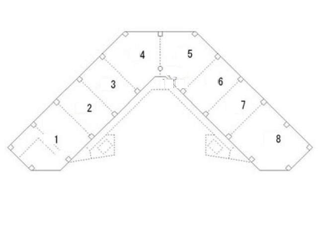 ベストアメニティ熊本九品寺ビル基準階間取り図.jpg