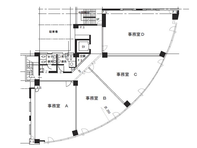 鹿児島MSビル基準階間取り図.jpg